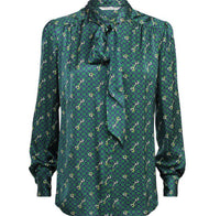 summum Women's Bits And Rounds Blouse in forest green - women's blouse
