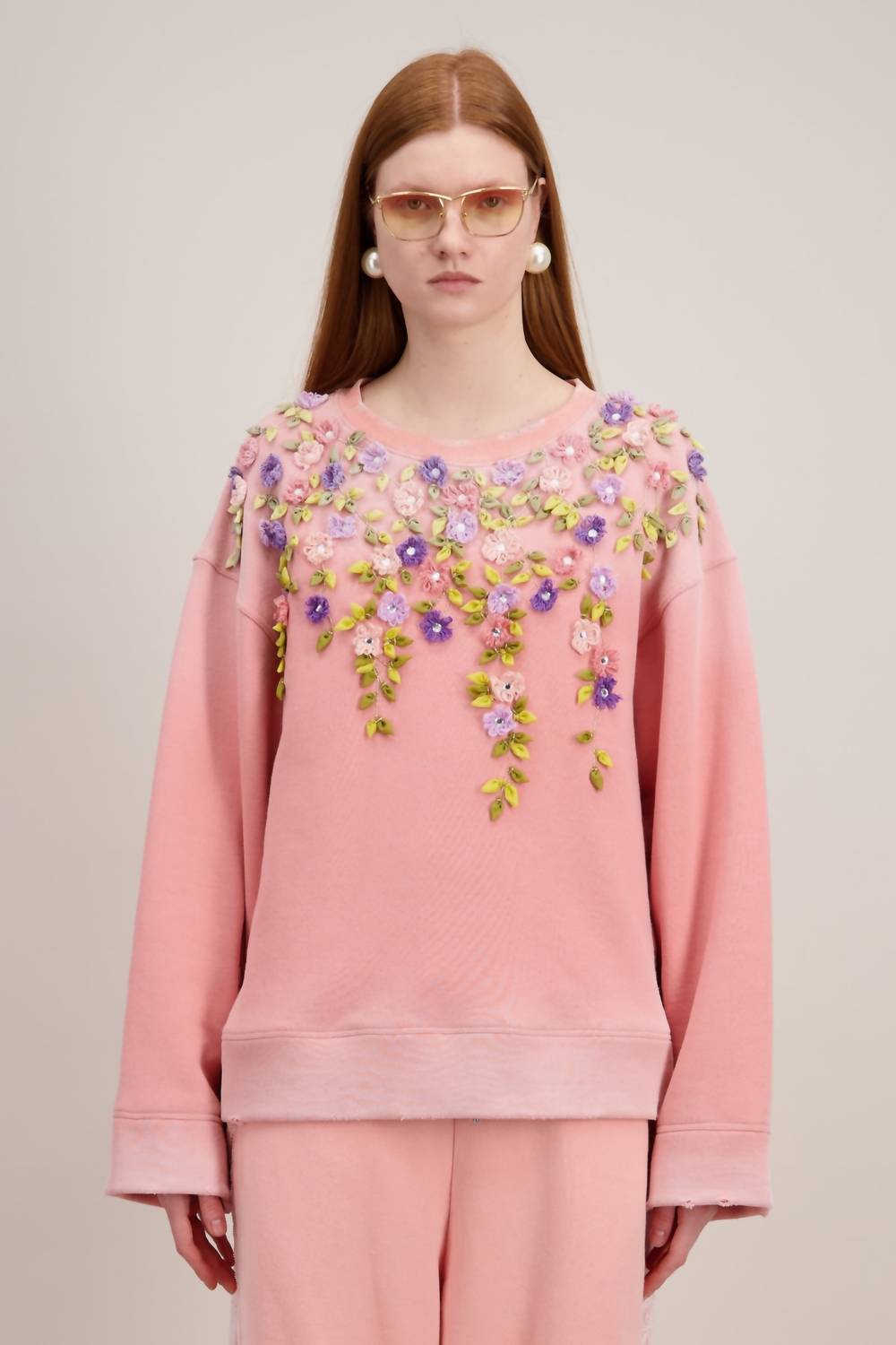 Benmoyal - Crystal Embroidered Crewneck Sweater