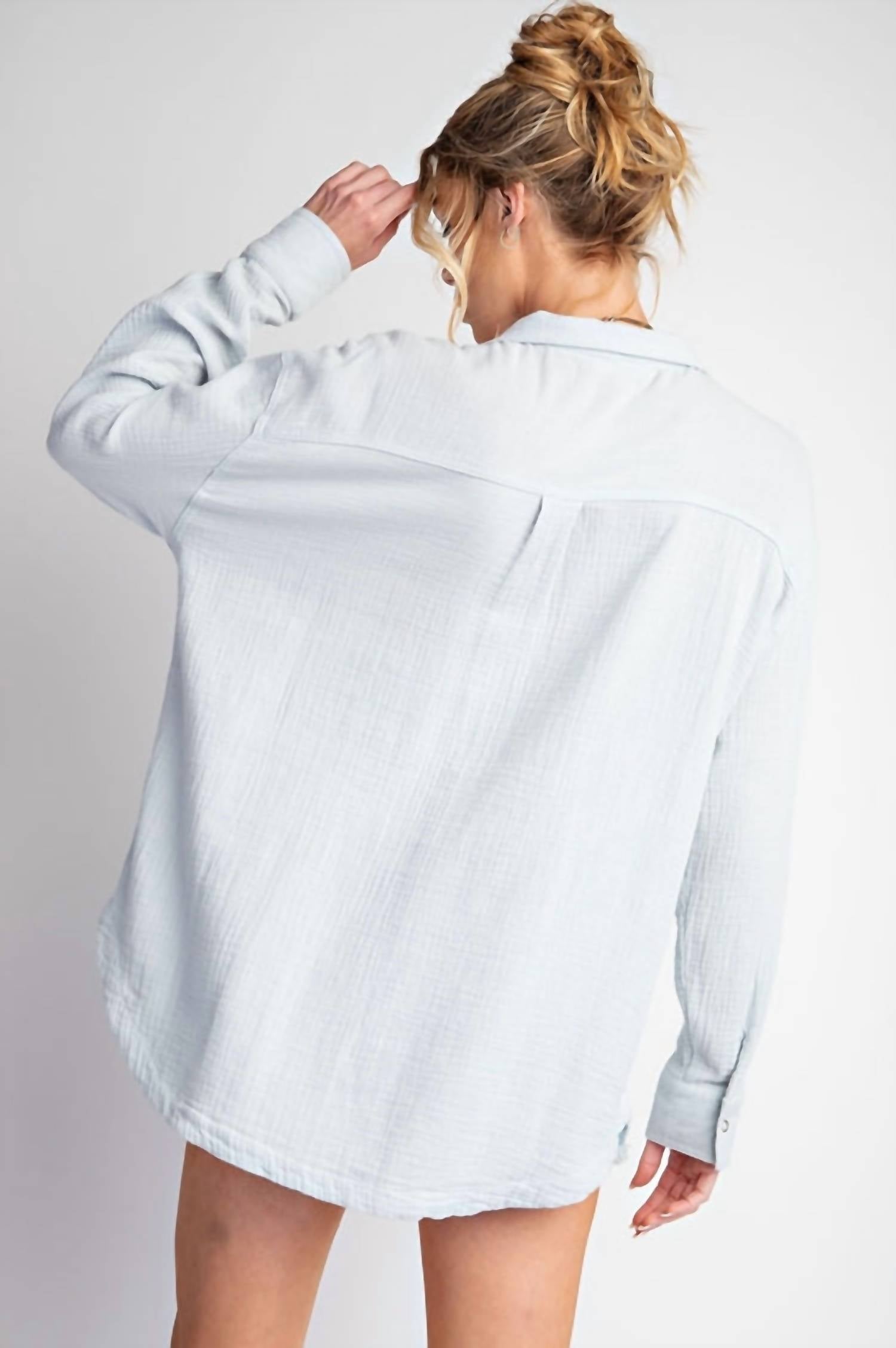 Easel - Easel Cotton Snap Cargo Shirt (plus Size)