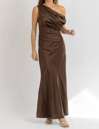 Mable - Raven One Shoulder Maxi Dress