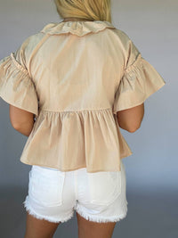 In February - Women's Babydoll Peplin Top