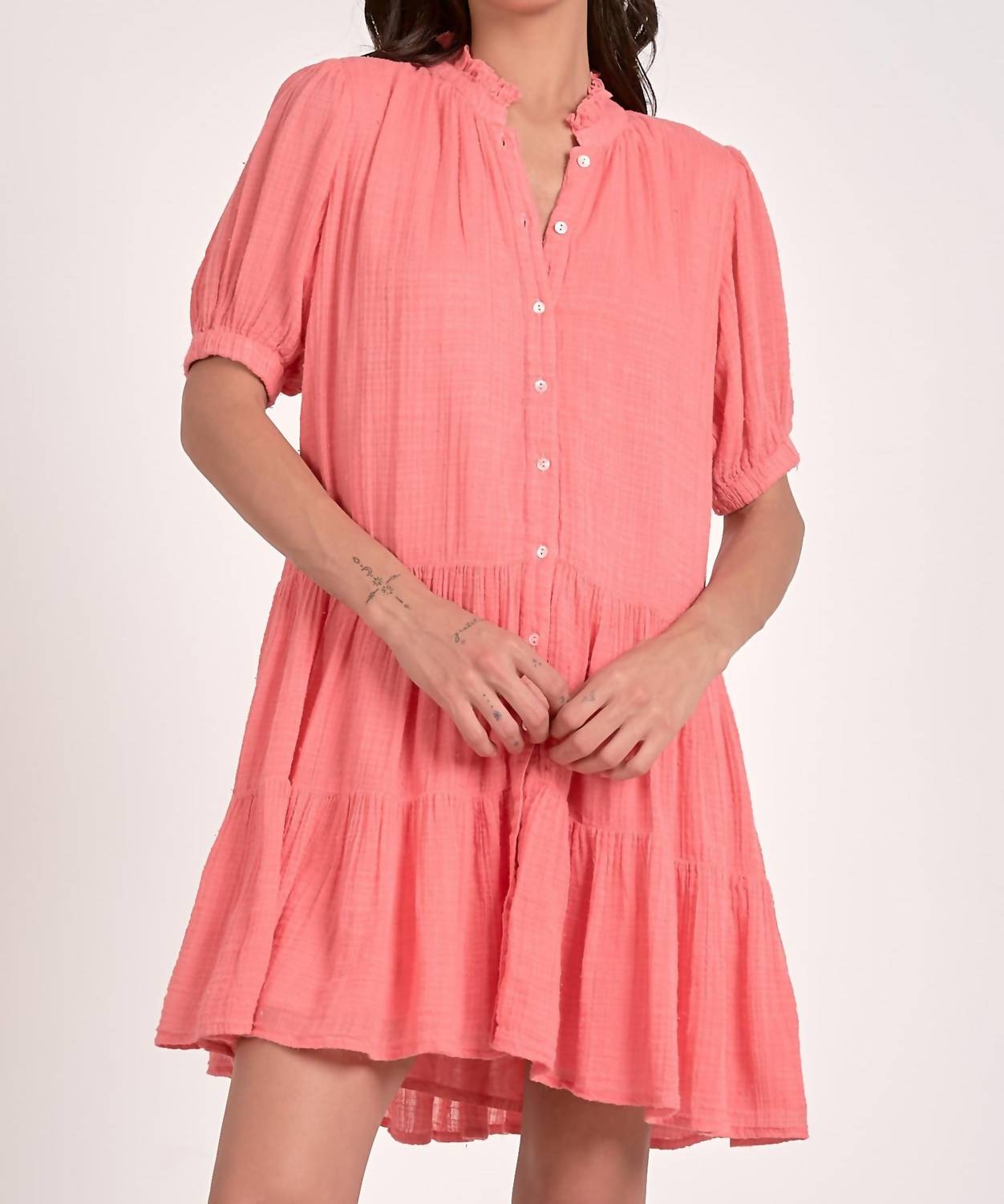 elan pink dress Elan "Charli" Dress-Pink/Red