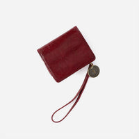 HOBO Women's Coin Wristlet Wallet in aniline garnet gloss - women's bag - alternate view