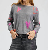 Zaket & Plover - Intarsia Hearts Sweater