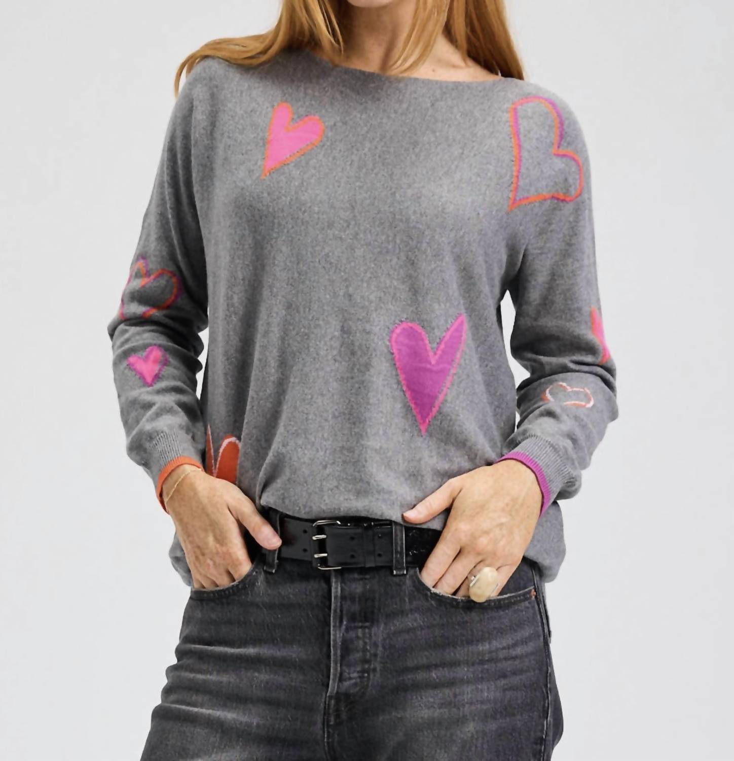 Zaket & Plover - Intarsia Hearts Sweater