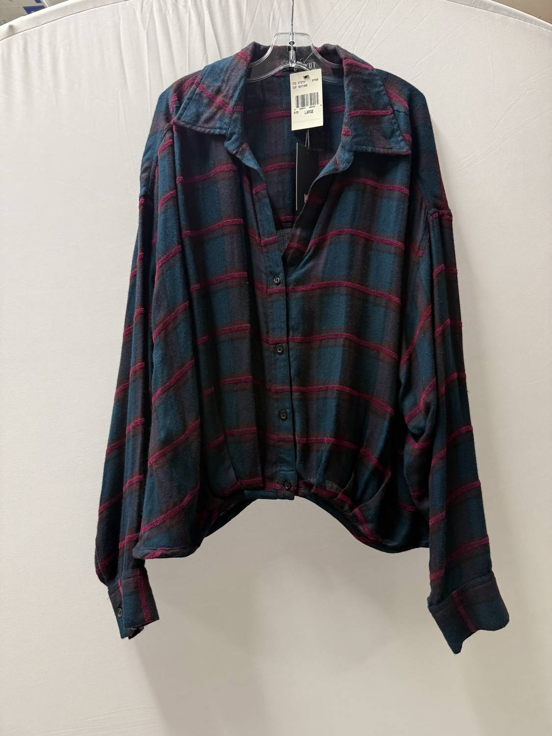 Kut From The Kloth - Tessa Crop Long Sleeve Button Down Top