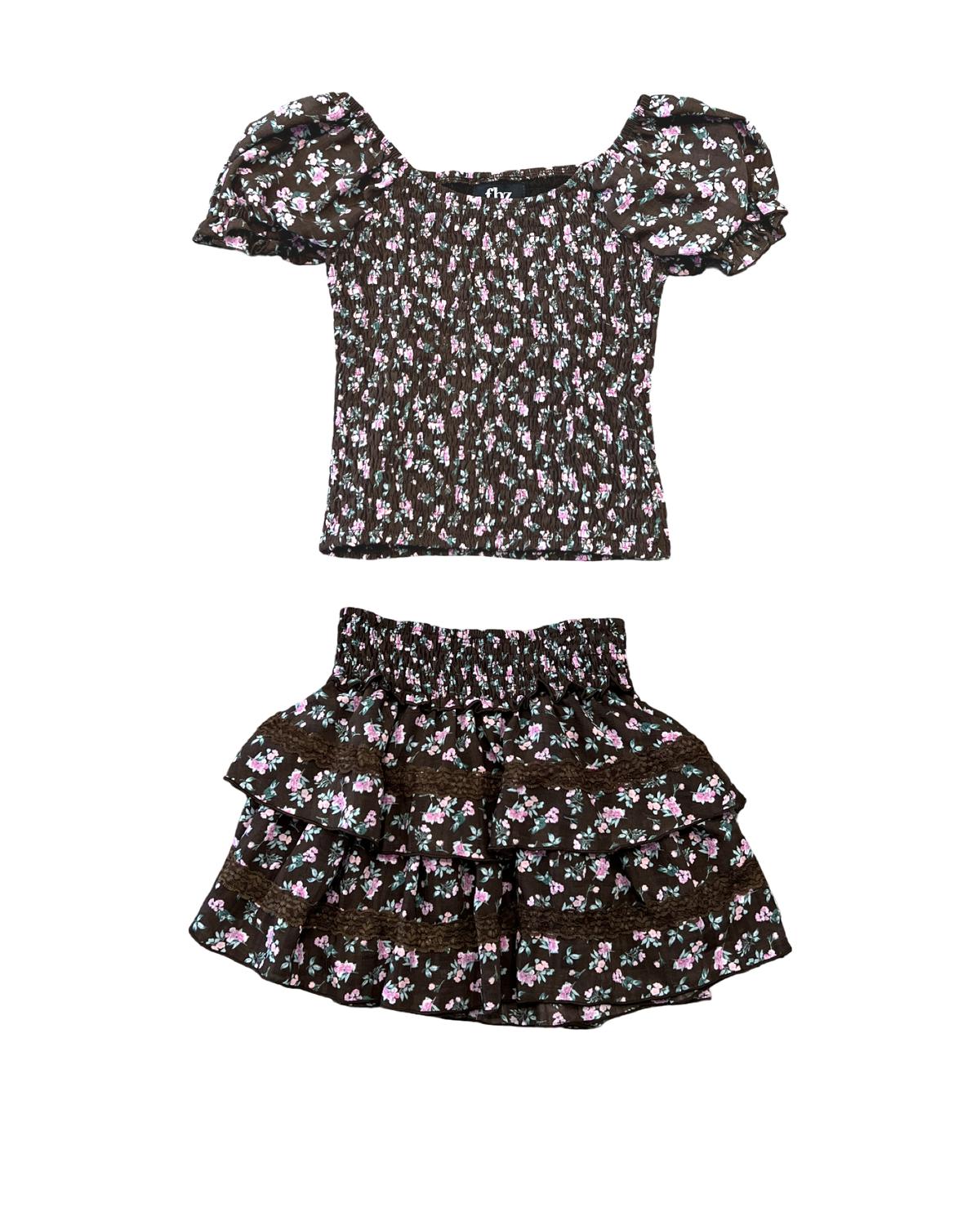 Flowers By Zoe - Girls' Puff Sleeve Top