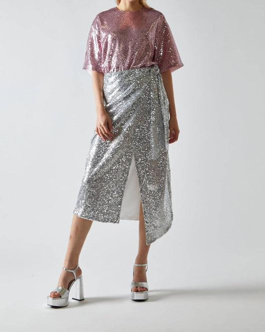 Glamorous - Sequin Wrap Midi Skirt