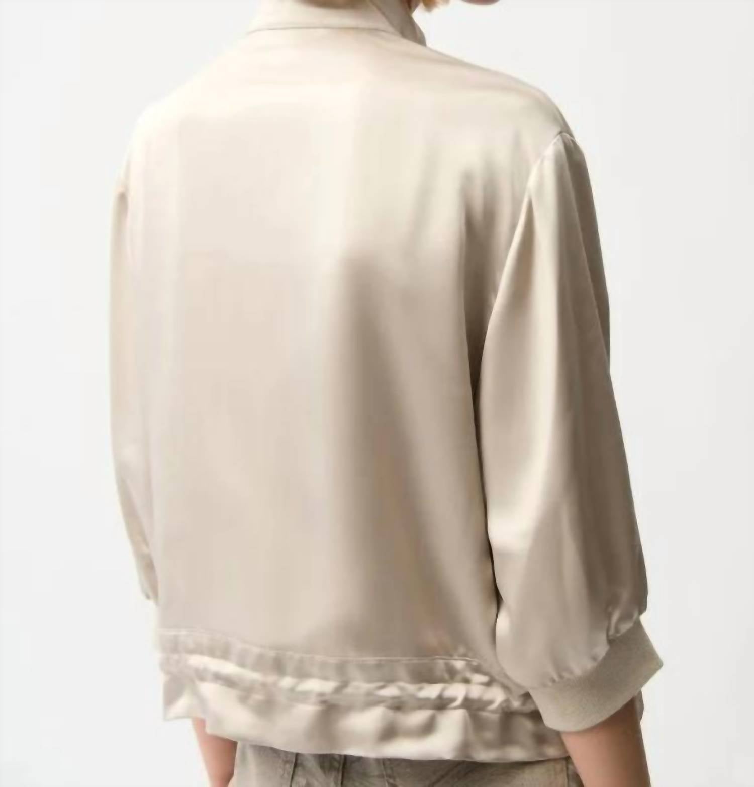 Joseph Ribkoff - Satin Boxy Blouson Jacket