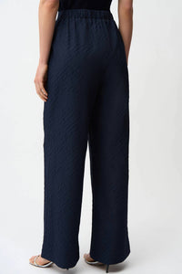 Joseph Ribkoff - Jacquard Geometrical Texture Wide Leg Pull-on Pants