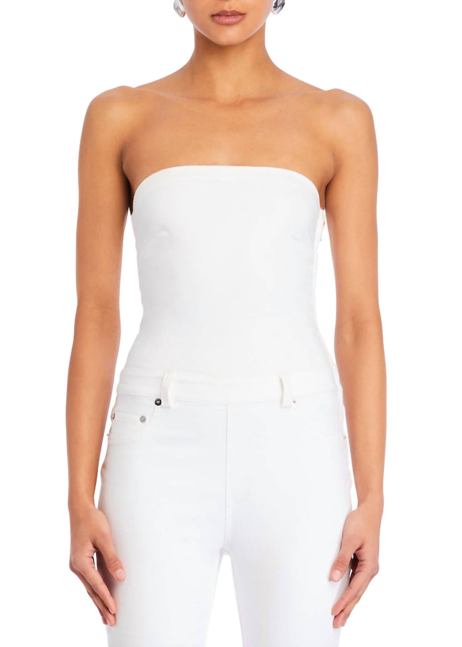 Ser.O.Ya - Jeanette Stretch Denim Flare Jumpsuit