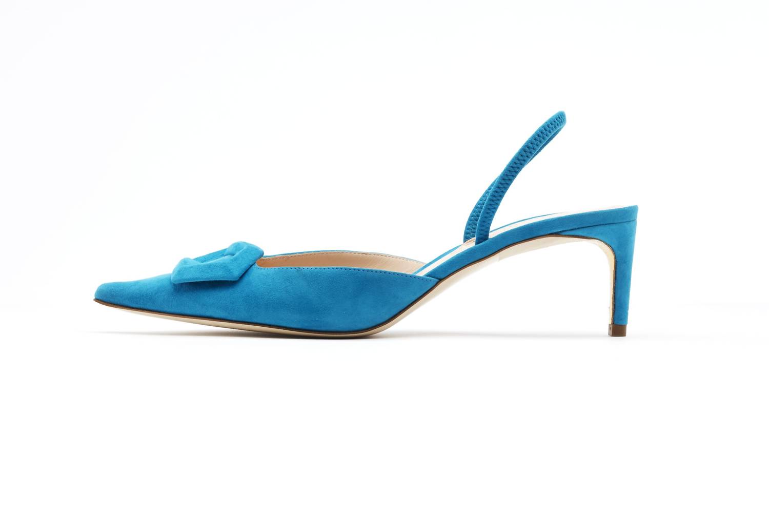 Rupert Sanderson - Women's Aminta Blue Suede Slingback Sandal