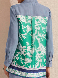 Tribal - Mixed Media Border Print Shirt