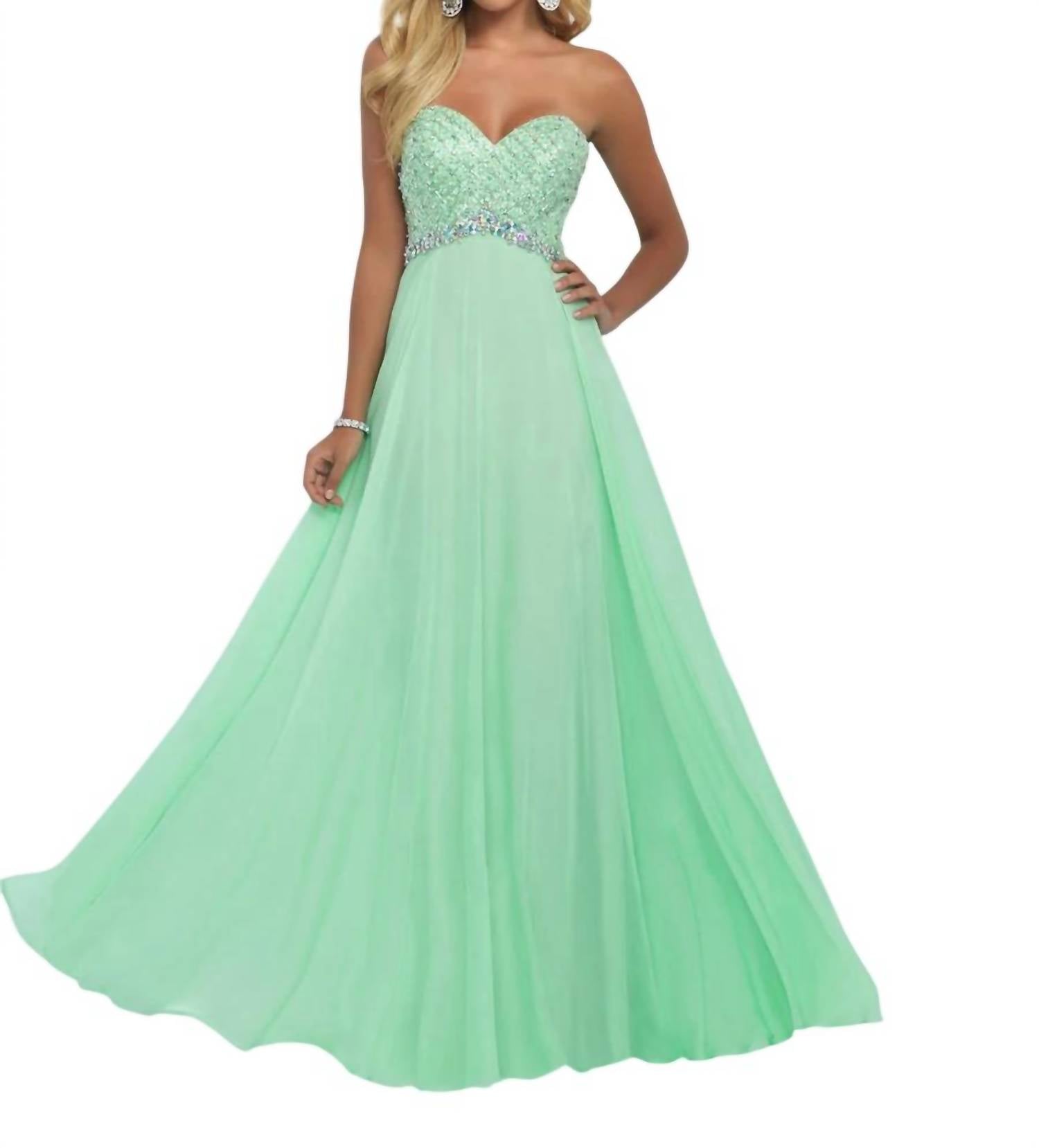 Blush Prom - Strapless Gown With Ab Stones