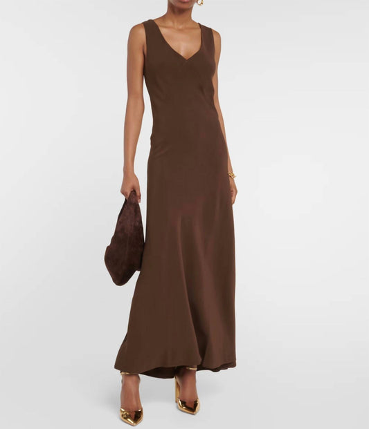 Asceno - Bordeaux Long Dress