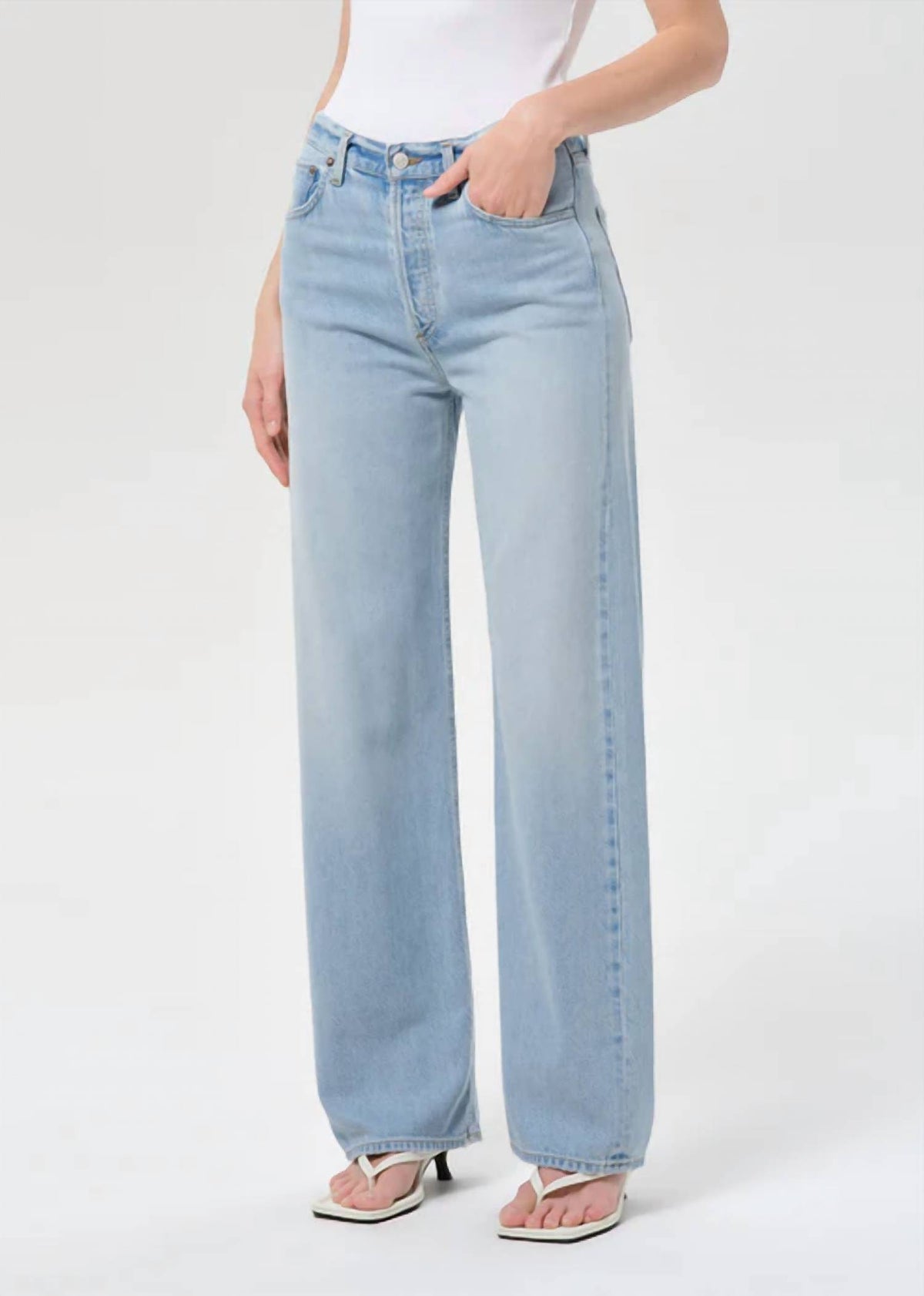 Agolde - Ren High Rise Wide Leg Jeans