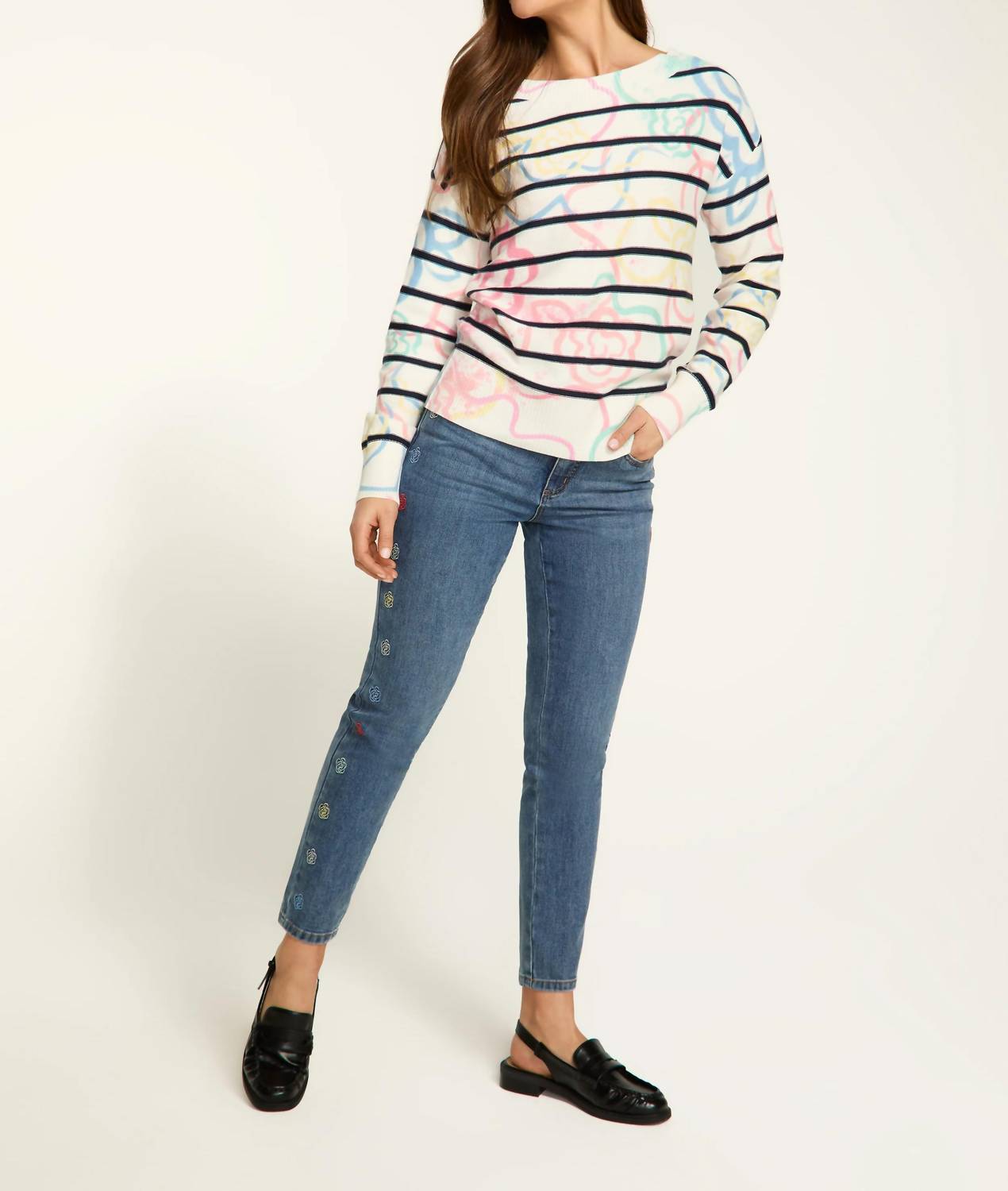 Fdj - Boatneck Printed Sweater
