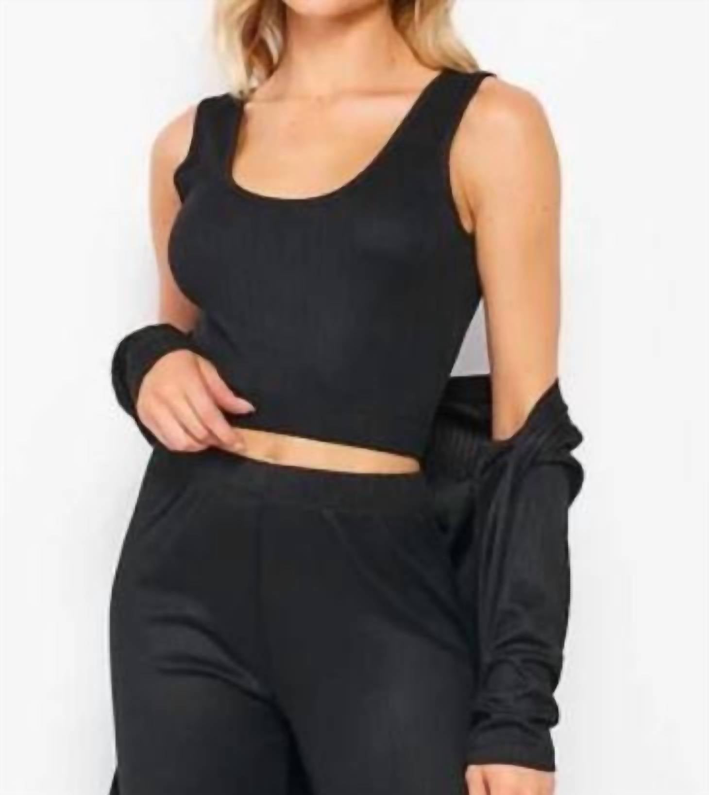 New Fashion - Feels Like Fun 3-piece Ribbed Set