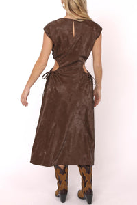 Sadie & Sage - New Chapter Vegan Leather Cut Out Dress