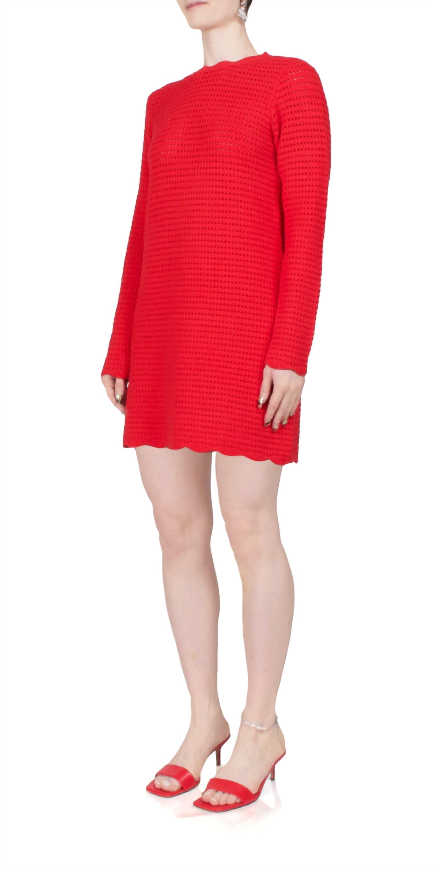 CIAO LUCIA Faro Crochet Dress in red - women's dress - detail view