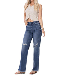 Judy Blue - Knee Destroy Straight Jeans