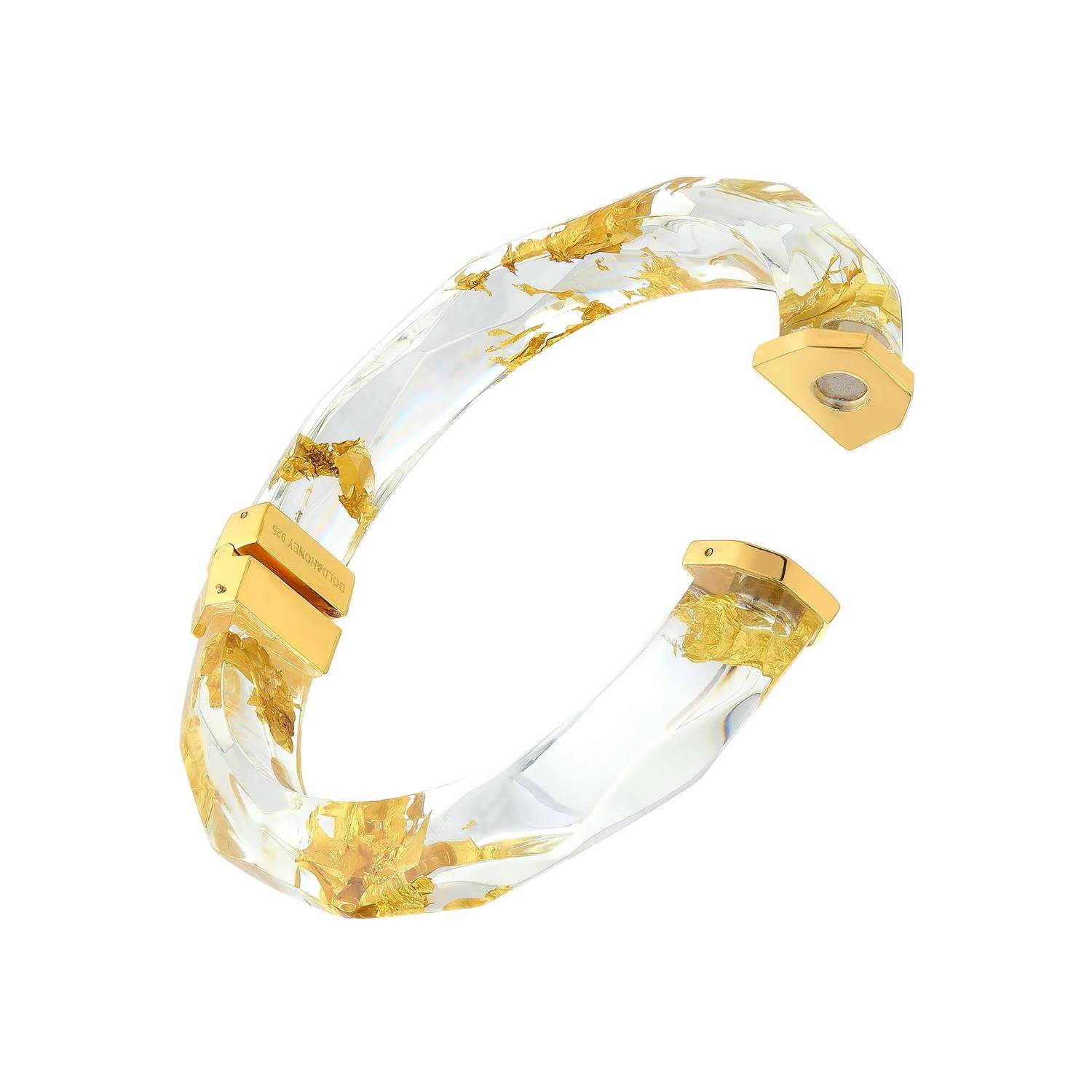Gold & Honey - Women's Thin Lucite Bangle