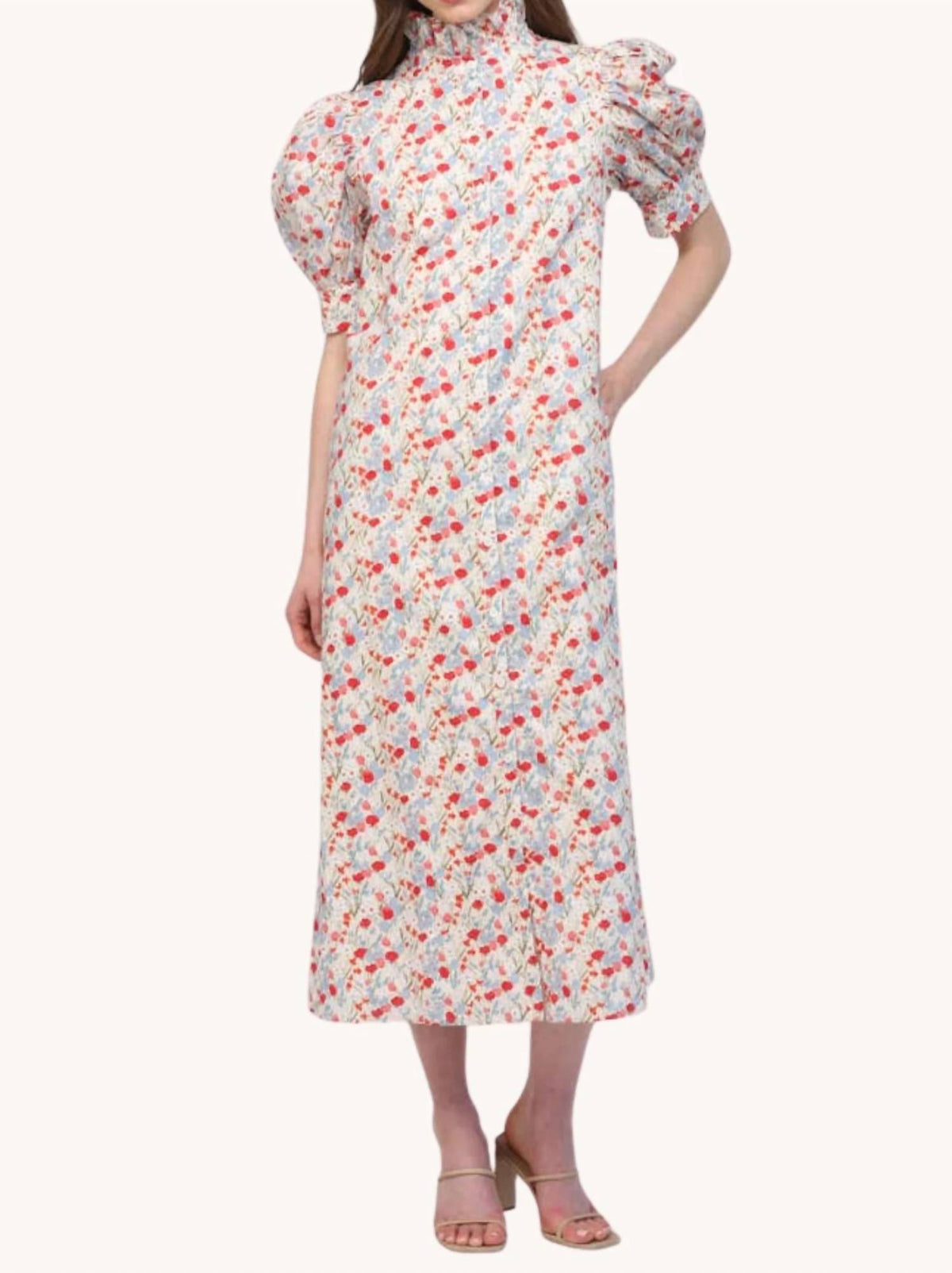 Fate - Lara Ruffle Midi Dress