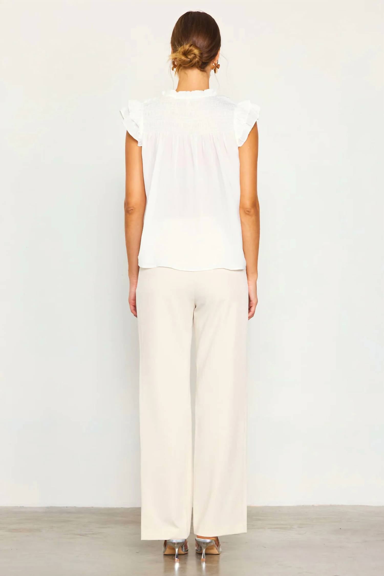 Skies Are Blue - Whispering Smocked Top