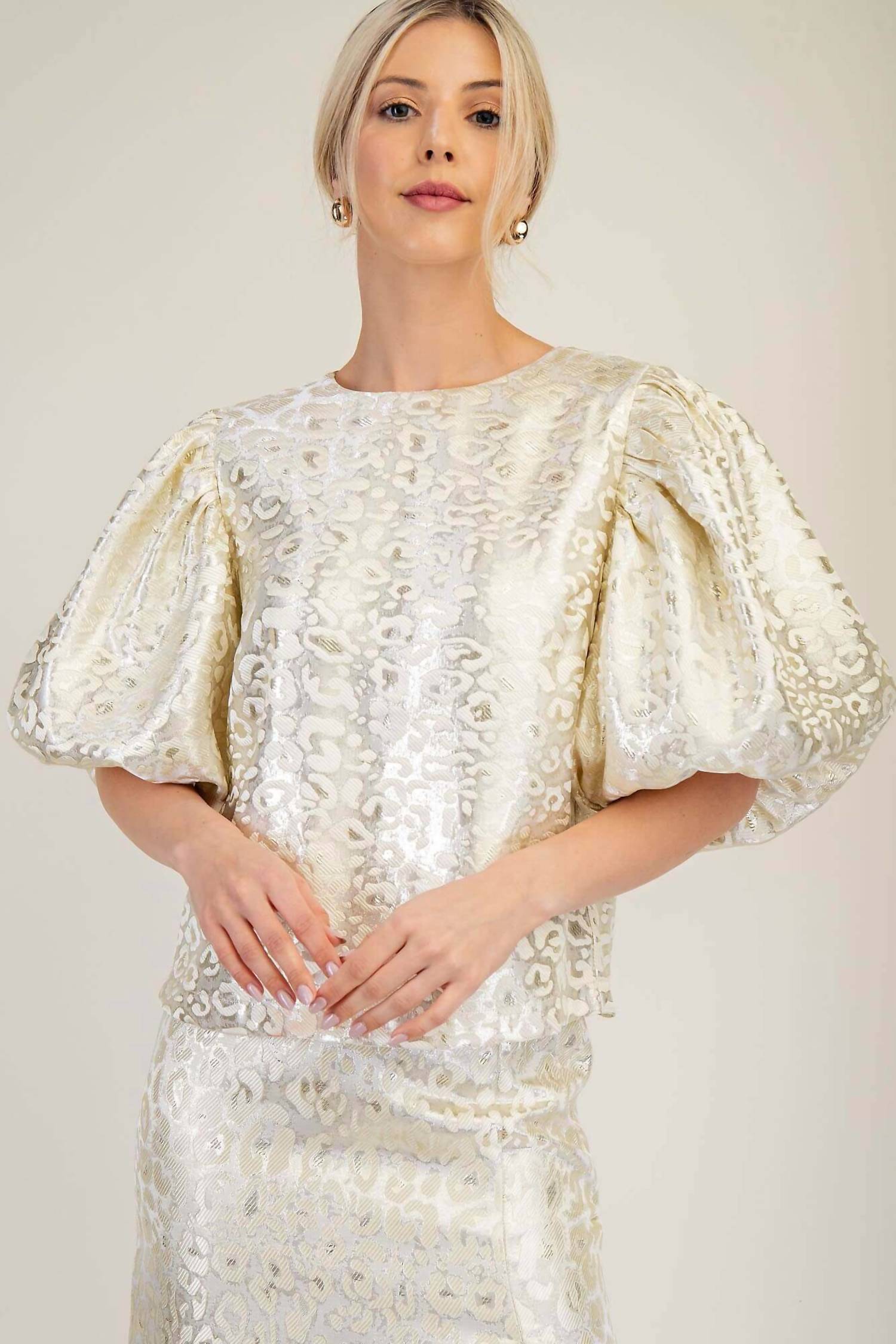 Glam - Blair Puff Sleeve Blouse