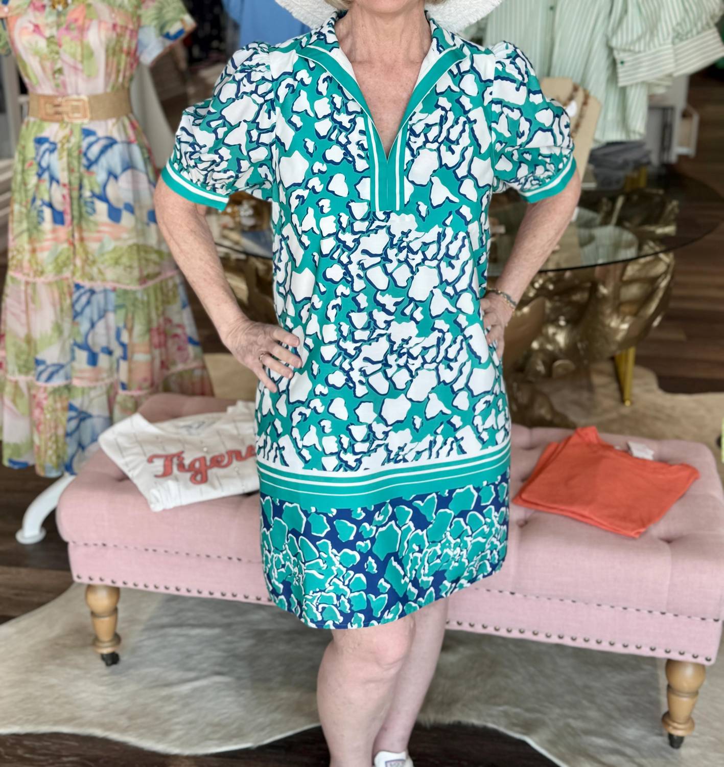 Jade - Stand Collar Mini Dress
