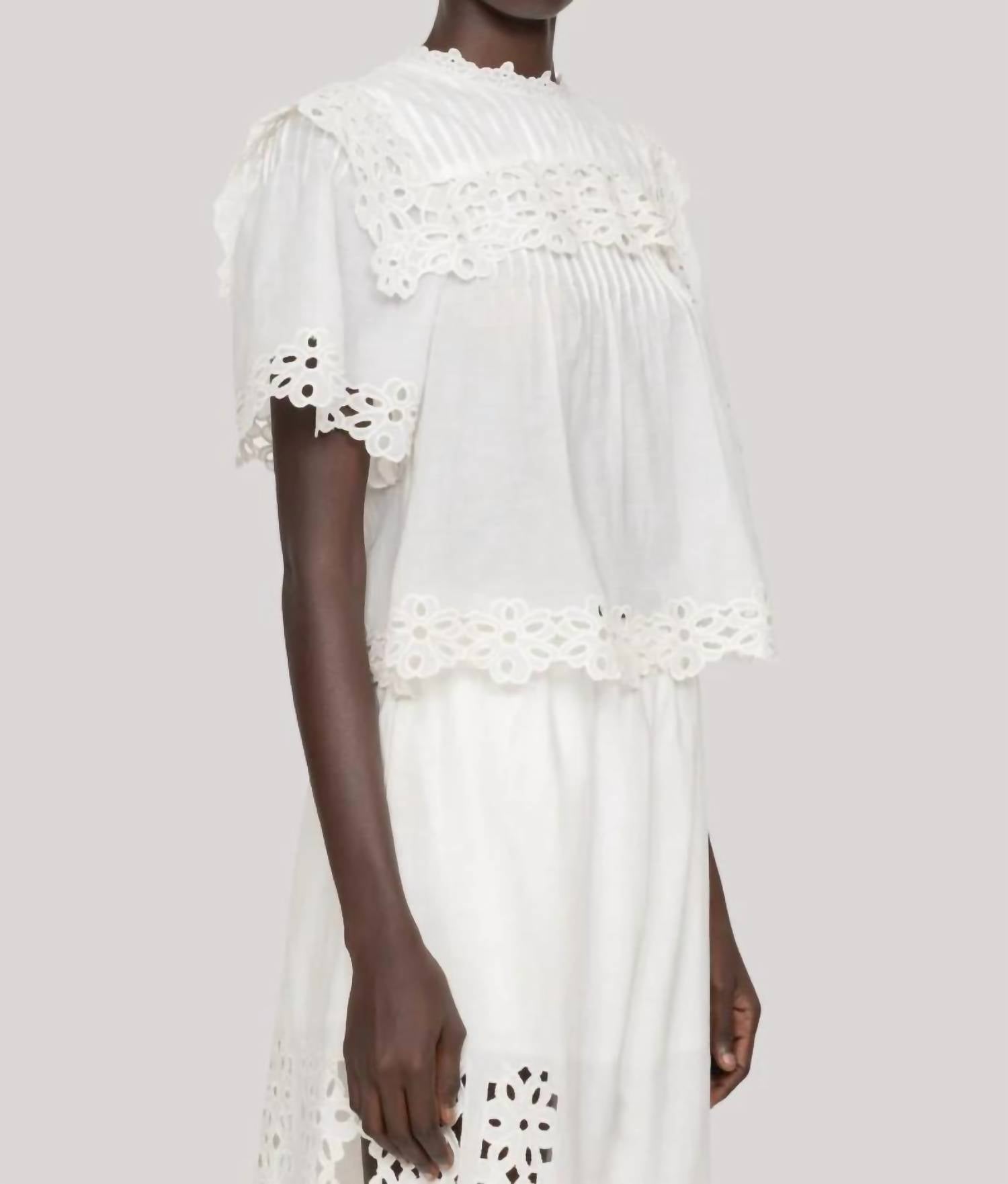 Sea - Leila Eyelet Top