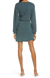 Fraiche By J - Tie Front Long Sleeve Dress