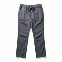 JAMES PERSE Garment Dye Linen Soft Drape Pants in blue noir pigment - women's pants - view 5