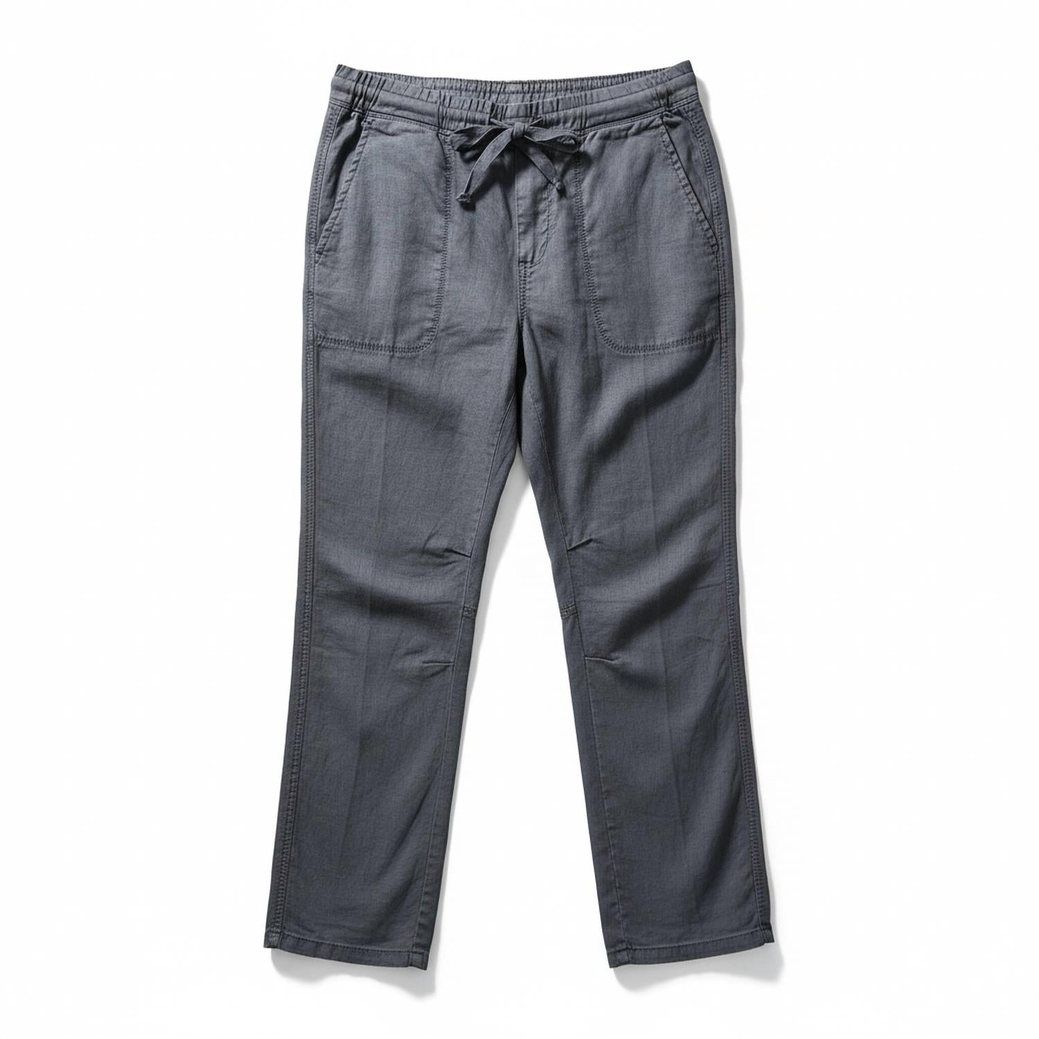 JAMES PERSE Garment Dye Linen Soft Drape Pants in blue noir pigment - women's pants - view 5