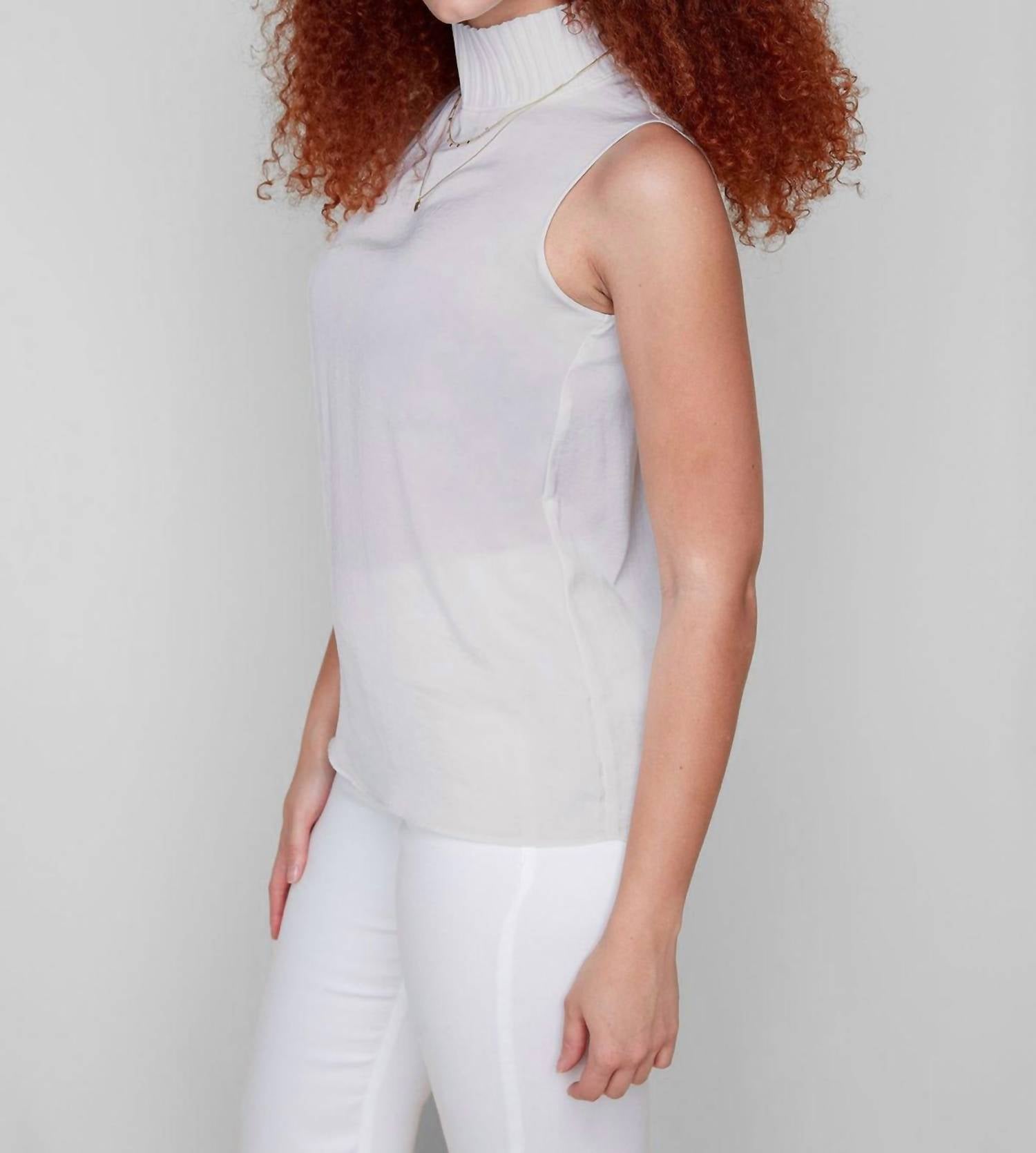 Renuar - Sleeveless Turtleneck Blouse