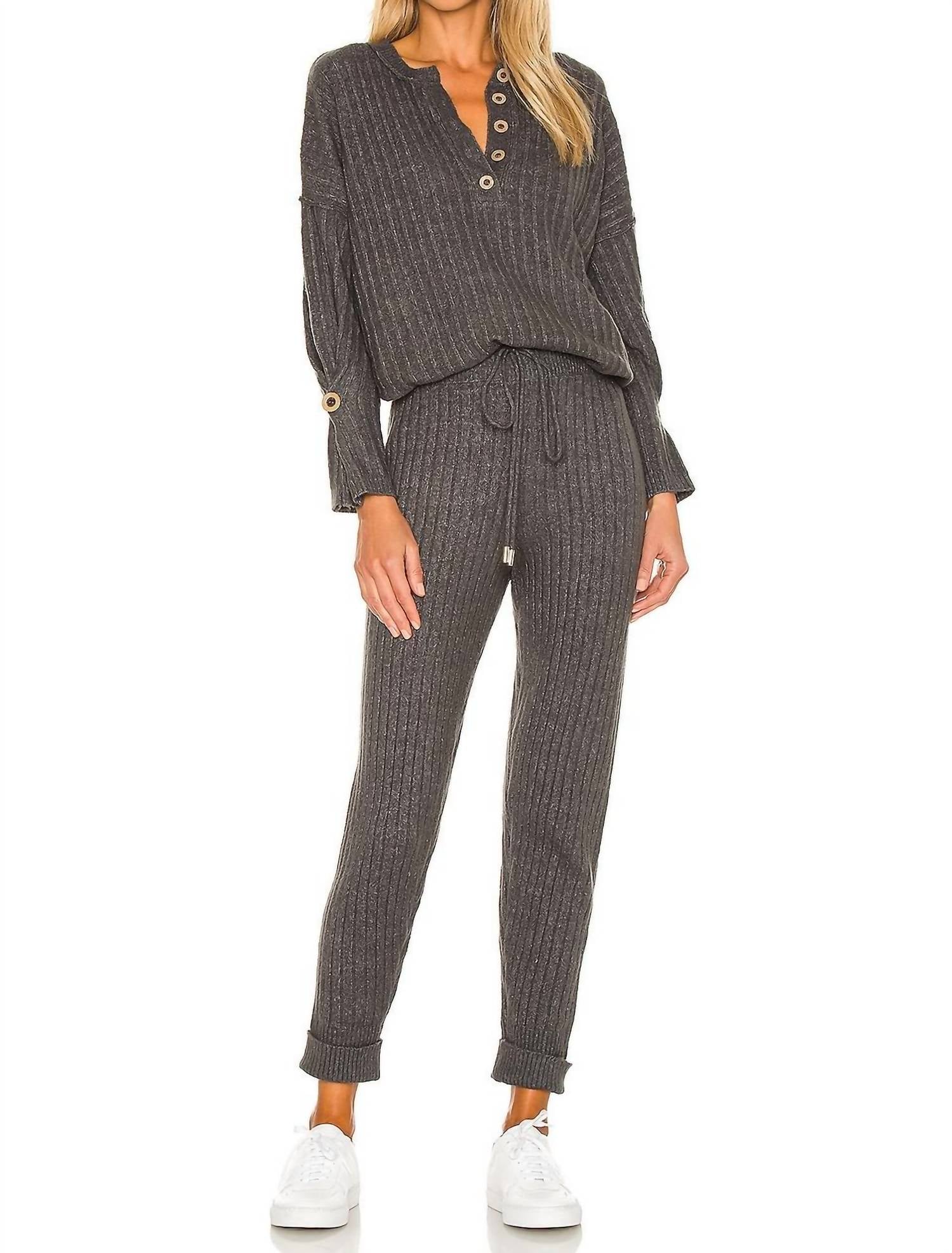 Free People Around The Clock Jogger in charcoal - women's pants - view 4