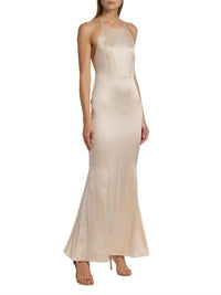 Alice + Olivia - Samia Halter Neck Fishtail Gown