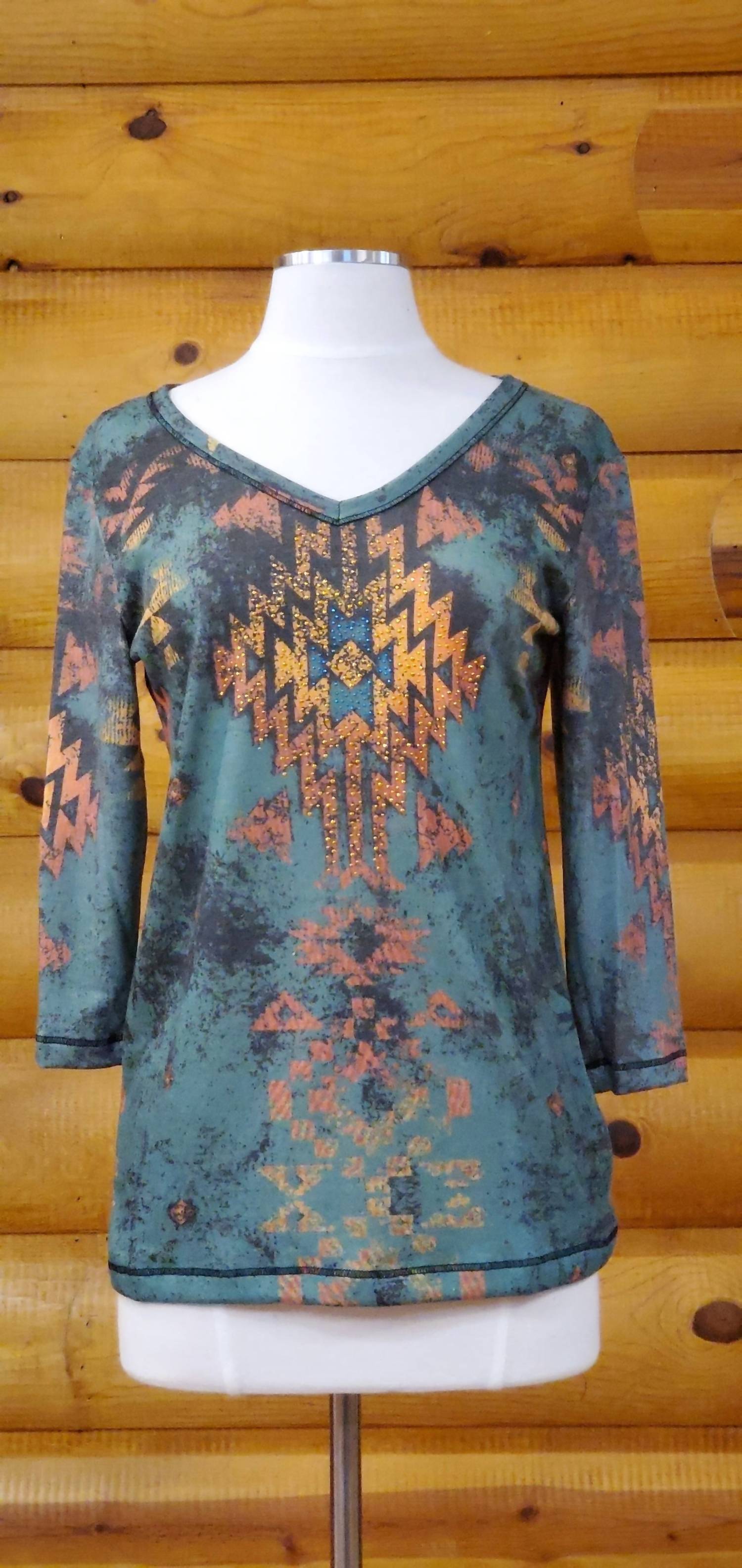 Liberty Wear - Women's Lolita 3/4 Sleeve V Neck Top