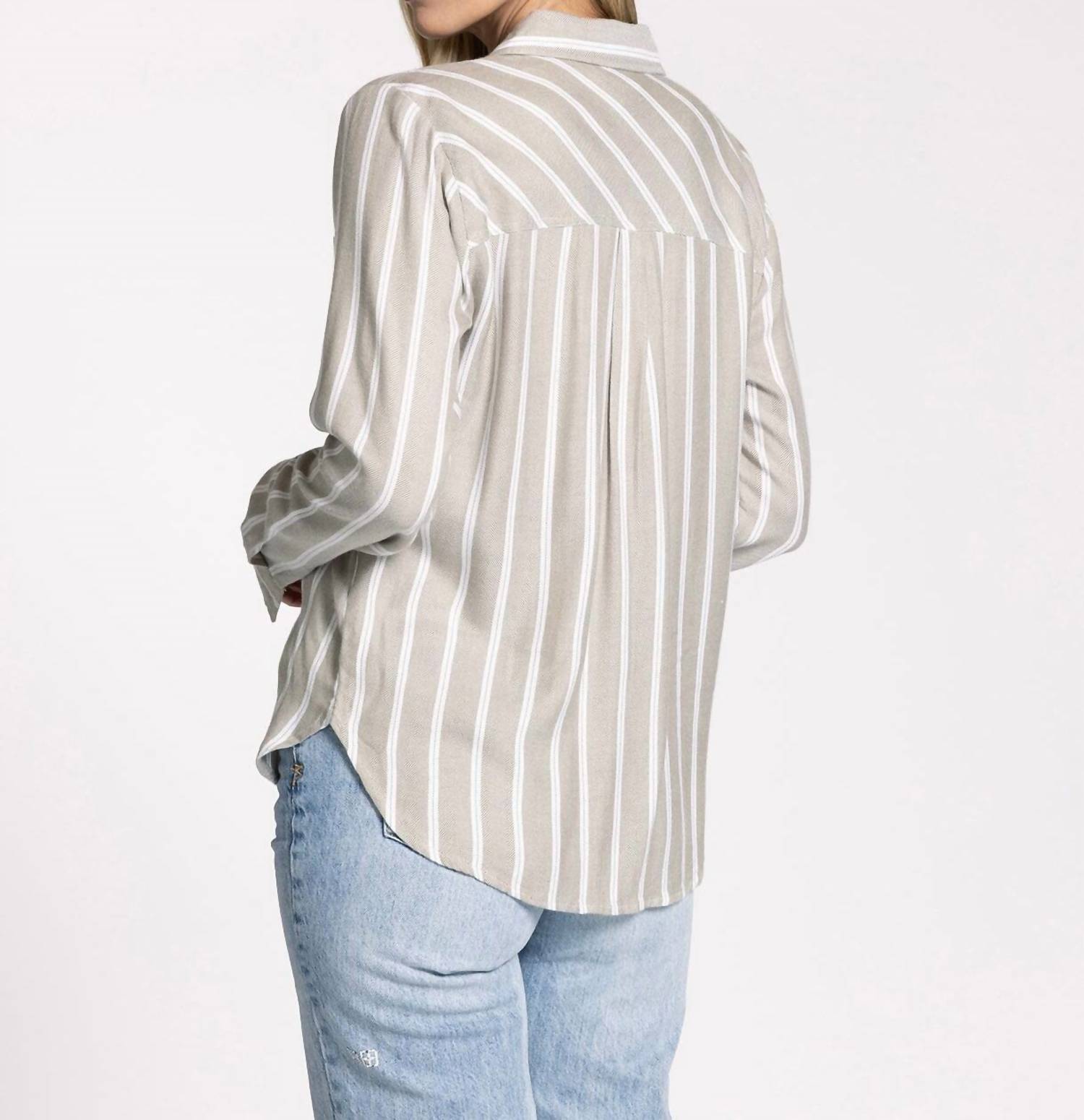 Thread & Supply Myla Button Down Shirt in beige - women's shirt - view 4
