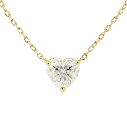 Allyanna Gifts - Women's Moissanite Heart Solitaire Necklace