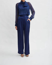 Elie Tahari - Chiffon Silk Tie Shirt
