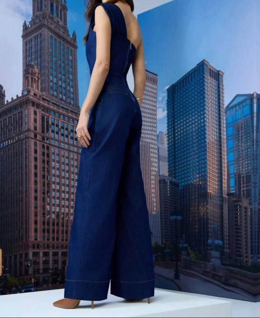 Strass - Denim Wide Leg Jumpsuit
