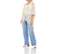 Karen Kane - Floral Embroidered Open Front Jacket
