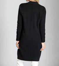 APNY Open Front With Button Detail Cardigan in black - women's cardigan - detail view