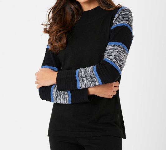 French Kyss - Two Tone Mock Neck Top