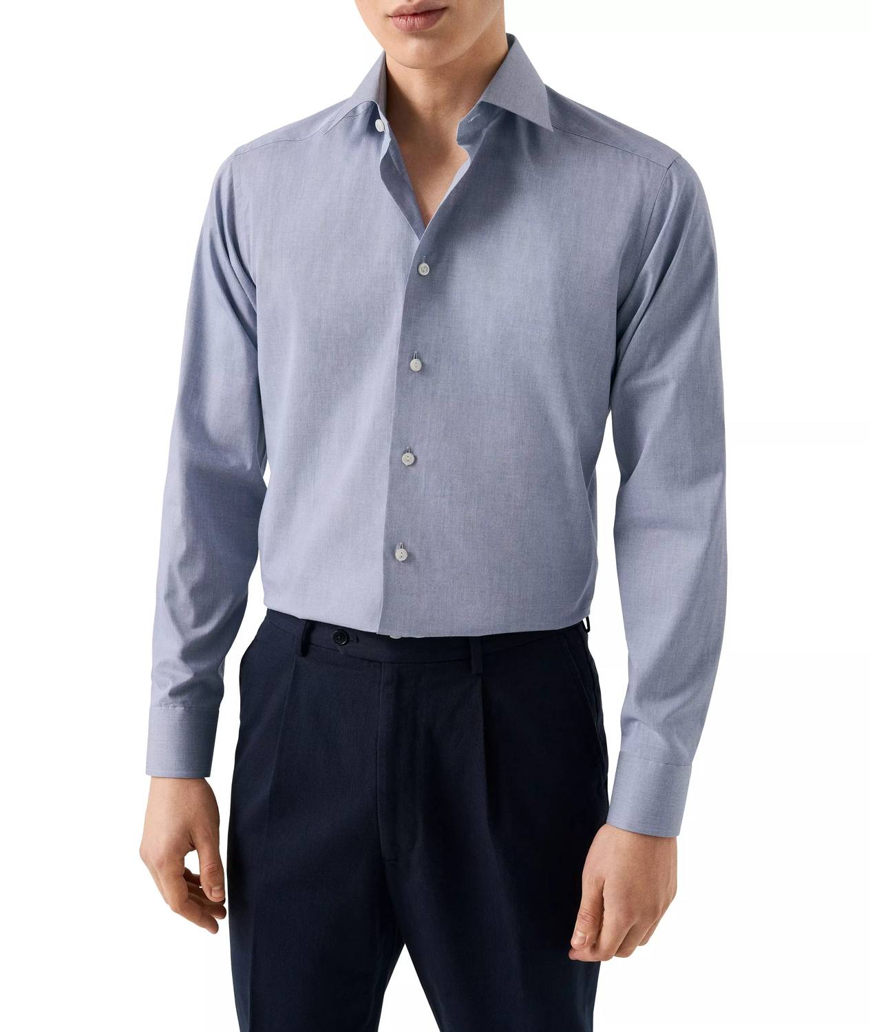 Eton - Men's Solid 4-flex Dress Shirt