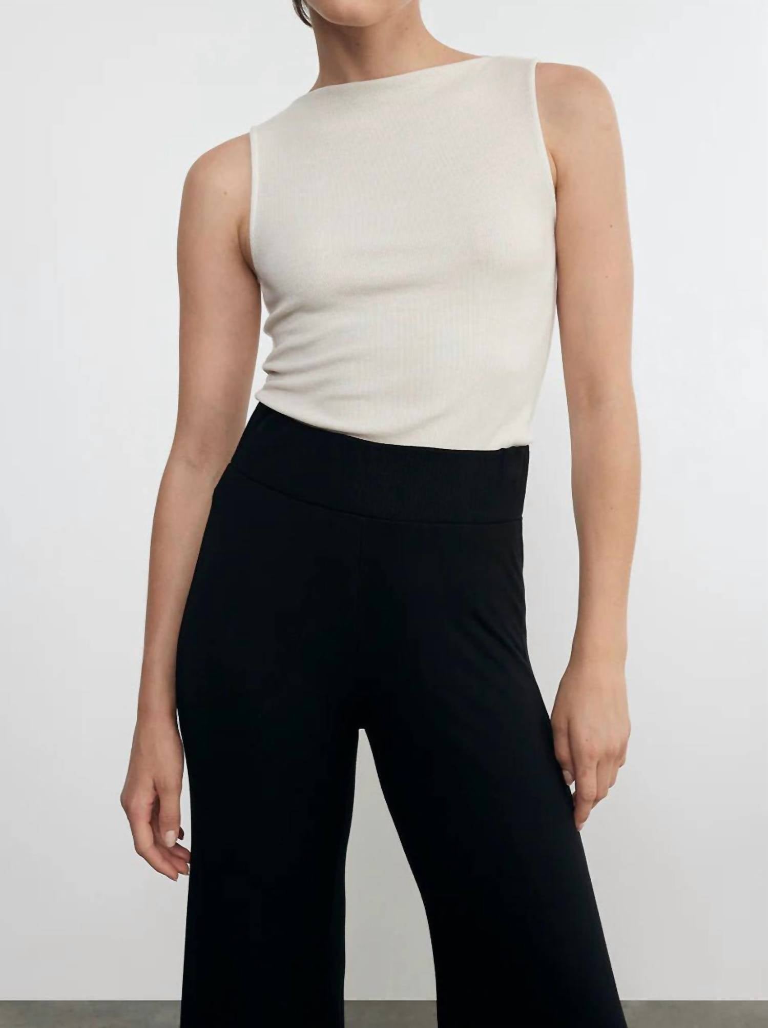 Enza Costa - Silk Knit Sleeveless Boatneck Top