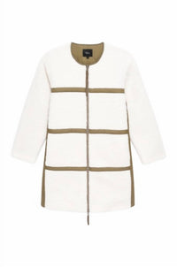 Rails Granger Reversible Sherpa Jacket in ivory olive mix - women's jacket - view 5