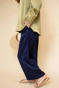 Before You - Solid Satin Wide Leg Pants
