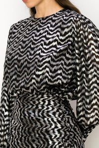 Ina - Chevron Print Blouse